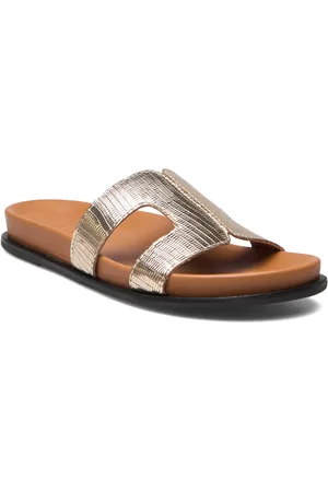 Dune Loupa Flade Sandaler Gold