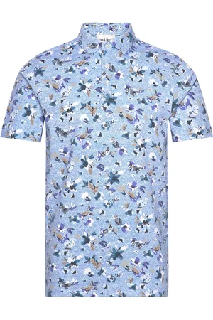 Bruun & Stengade Bs Hermanos Regular Fit Polo Shirt Tops Shirts Short-sleeved Blue