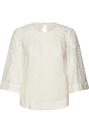 Copenhagen Muse Cmmolly-Blouse Tops Blouses Long-sleeved White