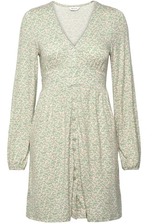 BUBBLEROOM Luella Short Button Dress Kort Kjole Green