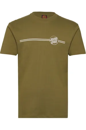 Santa Cruz Opus Dot Stripe Tops T-Kortærmet Skjorte Green
