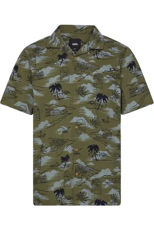 Vans Davista Ss Woven Sport Shirts Short-sleeved Khaki Green