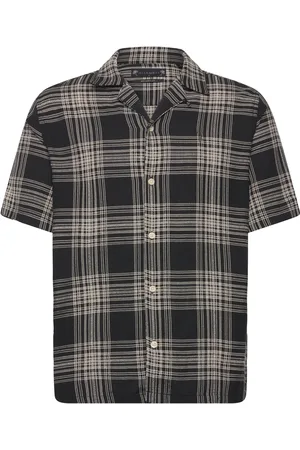 AllSaints Padres Ss Shirt Tops Shirts Short-sleeved Black