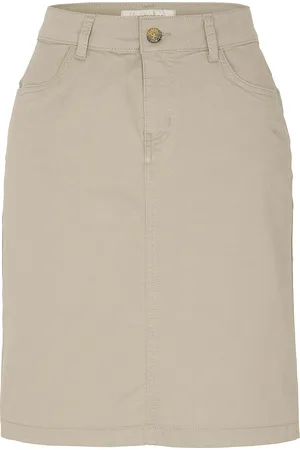 Newhouse Chino Skirt Kort Nederdel Beige