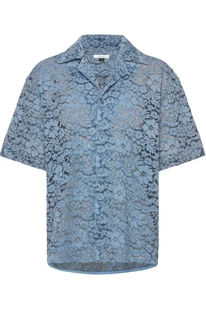 Eytys Alonzo Lagoon Designers Shirts Short-sleeved Blue