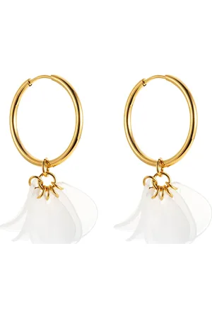 By Jolima Nice Hoop Earring Accessories Jewellery Earrings Hoops White