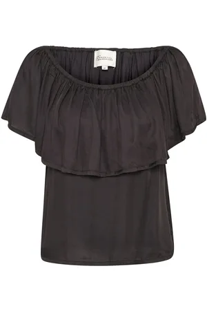 My Essential Wardrobe Melissamw Florence Blouse Tops Blouses Short-sleeved Black