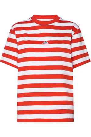 Holzweiler W. Hanger Striped Tee Tops T-shirts & Tops Short-sleeved Red