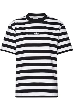 Holzweiler W. Hanger Striped Tee Tops T-shirts & Tops Short-sleeved Black