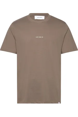 Les Deux Dexter T-Shirt Tops T-Kortærmet Skjorte Brown