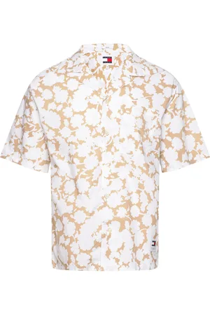 Tommy Hilfiger Tjm Rlx Floral Aop Camp Shirt Tops Shirts Short-sleeved White