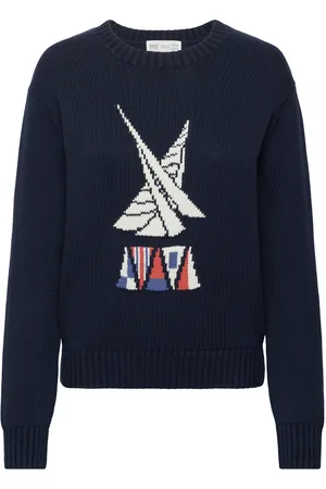 Helly Hansen W Newport Sweater Sport Knitwear Jumpers Navy