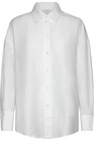 Reiss Sian Tops Shirts Long-sleeved White