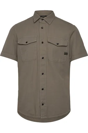 G-Star Marine Slim Shirt S\S Tops Shirts Short-sleeved Green