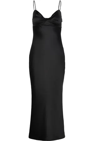 Gina Tricot Twisted Strap Midi Dress Maxikjole Festkjole Black