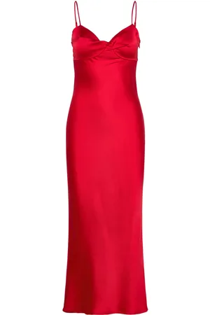 Gina Tricot Twisted Strap Midi Dress Maxikjole Festkjole Red