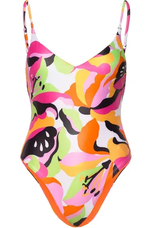 Seafolly Rio V Neck Piece Badedragt Badetøj Multi/patterned