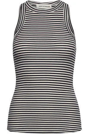 Sofie Schnoor Julliesw Stripe Top Tops T-shirts & Tops Sleeveless Navy