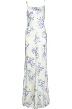 By Malina Eliza Tie Back Slip Maxi Dress Maxikjole Festkjole Blue