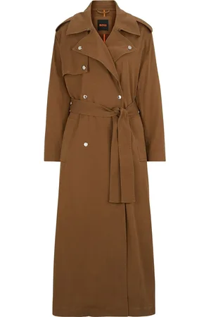 HUGO BOSS C_Colilong-W Trenchcoat Frakke Brown