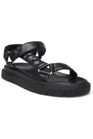MANGO Velcro Padded Sandal Shoes Summer Shoes Platform Sandals Black