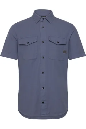 G-Star Marine Slim Shirt S\S Tops Shirts Short-sleeved Blue