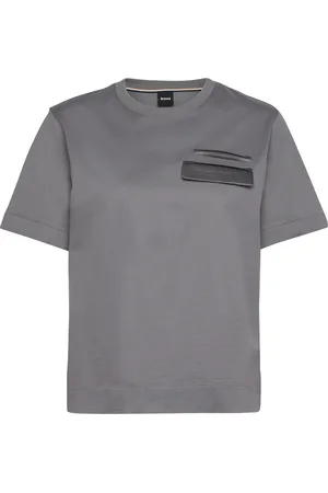 HUGO BOSS Elpha_Pocket Tops T-shirts & Tops Short-sleeved Grey