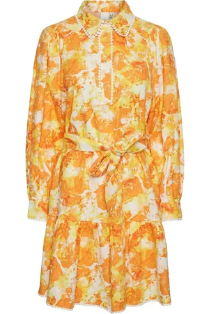 Y.A.S Rosalina Ls Dress Kort Kjole Orange