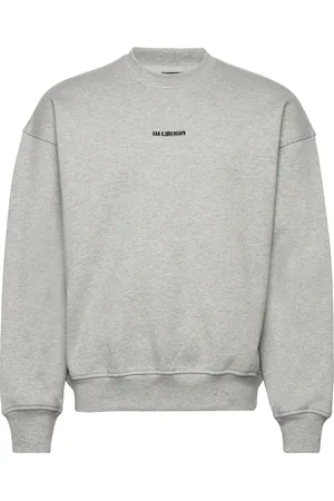 HAN Kjøbenhavn Daily Over D Crew Neck Designers Sweatshirts & Hoodies Sweatshirts Grey