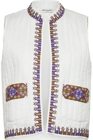 Lollys Laundry Cairoll Vest Vests Quilted Vests Cream