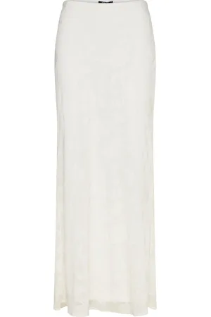 Gina Tricot Floral Maxi Skirt Lang Nederdel Cream