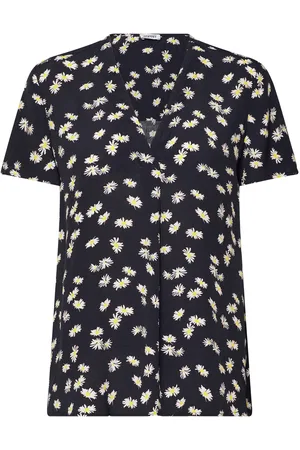 ESPRIT Blouses Woven Tops Blouses Short-sleeved Navy