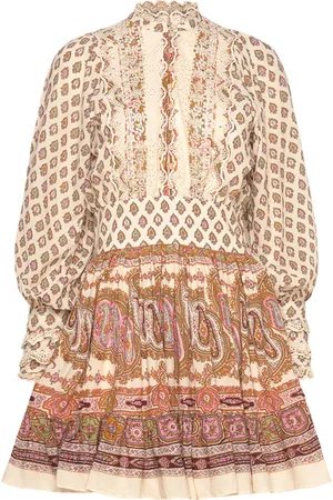 by Ti Mo Cotton Slub Mini Dress Kort Kjole Brown