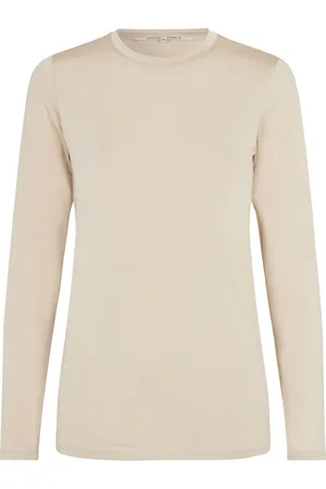 Second Female Callia O-Neck Tee Tops T-shirts & Tops Long-sleeved Beige
