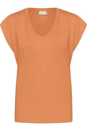 Kaffe Kalise T-Shirt Tops T-shirts & Tops Short-sleeved Orange