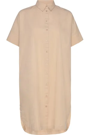 SELECTED Slfblair 2/4 Short Shirt Dress Noos Kort Kjole Beige