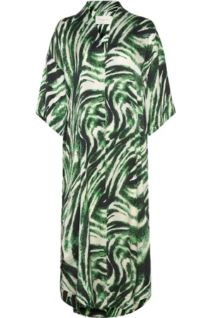 Copenhagen Muse Cmsabina-Kaftan Knælang Kjole Green