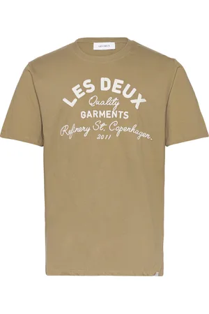 Les Deux Barry T-Shirt Tops T-Kortærmet Skjorte Khaki Green
