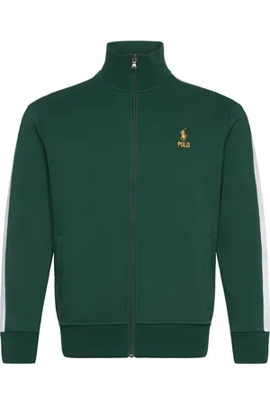Ralph Lauren Double-Knit Mesh Track Jacket Tops Sweatshirts & Hoodies Sweatshirts Green