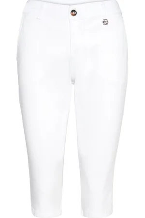 Claire Woman Jaqueline - Capri Bottoms Trousers Capri Trousers White