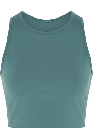 GIRLFRIEND COLLECTIVE Tipped Dylan Bra Tops Crop Tops Sleeveless Crop Tops Blue
