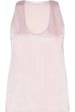2nd Day 2Nd Amalia - Heavy Satin Tops Blouses Sleeveless Pink