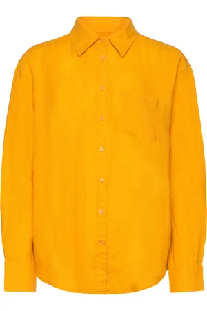 GANT Rel Linen Shirt Tops Shirts Linen Shirts Orange