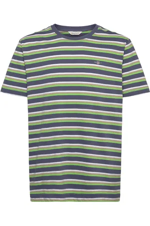 GANT Striped Shield T-Shirt Tops T-Kortærmet Skjorte Green