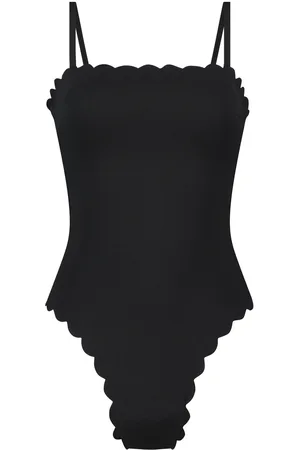 Hunkemöller Scallop Bandeau Bs S Badedragt Badetøj Black