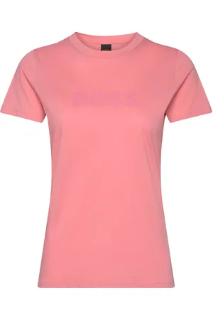 HUGO BOSS C_Elogo_5 Tops T-shirts & Tops Short-sleeved Pink