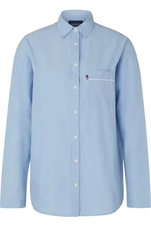Lexington Icons Jennifer Organic Cotton Light Oxford Pajama Pyjamas Nattøj Blue