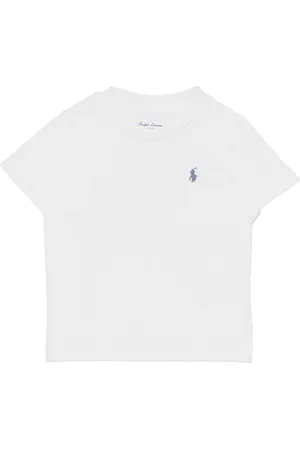 Ralph Lauren Cotton Jersey Crewneck Tee Tops T-Kortærmet Skjorte White