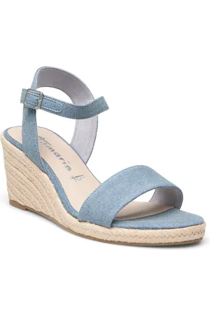 Tamaris Women Sandals Sko Med Kilehæl Blue