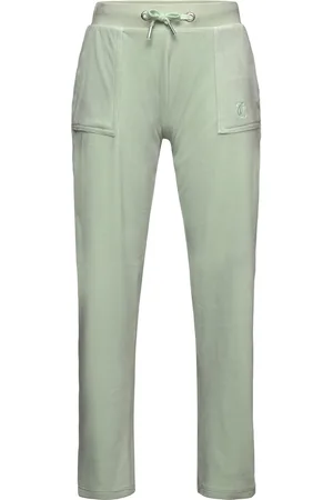 Juicy Couture Tonal Wide Leg Jogger Bottoms Sweatpants Green